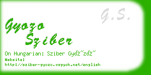 gyozo sziber business card